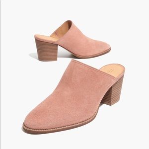 Madewell Suede Harper Mule in Old Rose